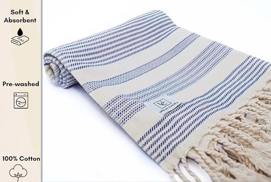 Urban Choice Premium Turkish Cotton Hand Towel Set | 18 × 28 Inches | Ultra Soft & Quick Dry