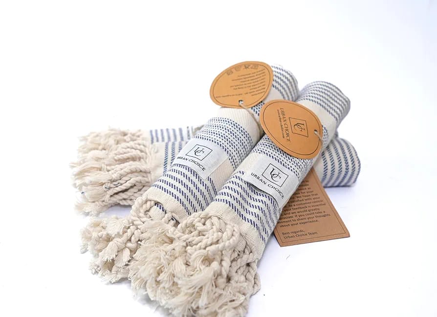 Urban Choice Premium Turkish Cotton Hand Towel Set | 18 × 28 Inches | Ultra Soft & Quick Dry